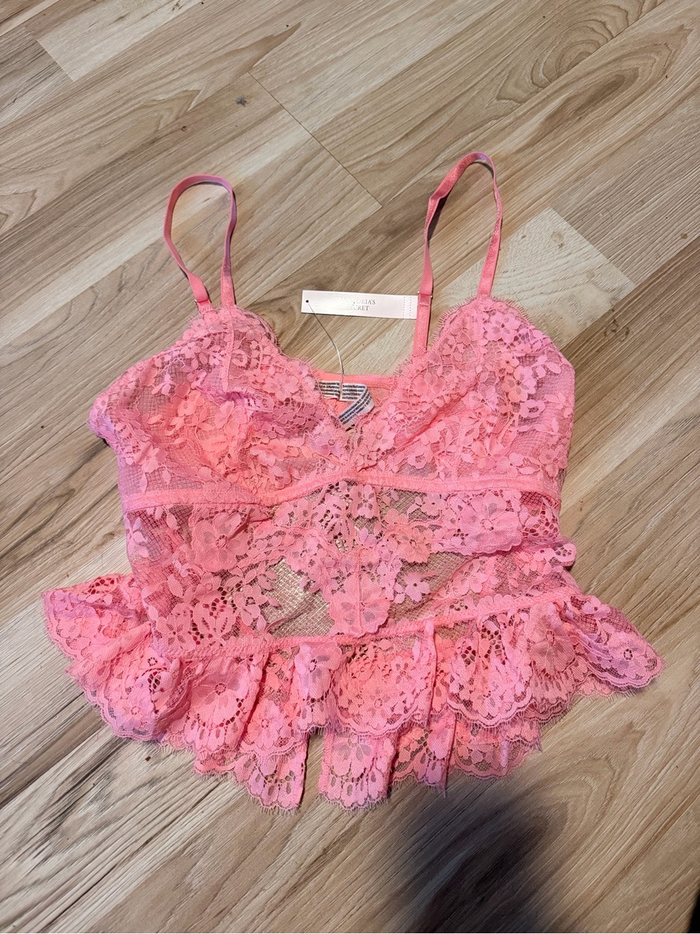 Victoria's Secret Pink Lace Ruffle Bralette